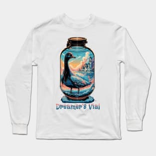 Goose in a Jar - Dreamer's Vial Colorful Fantasy Castle Long Sleeve T-Shirt